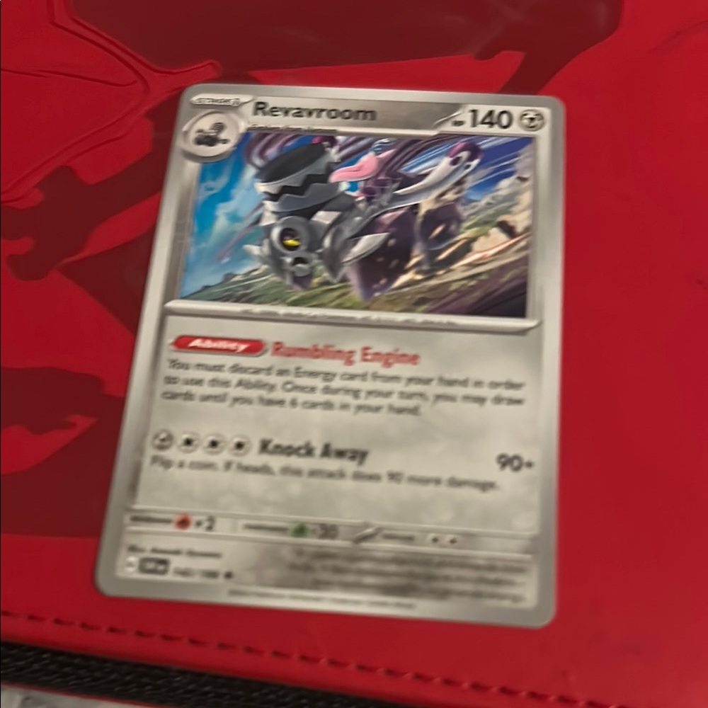 Pokemon Revavroom Card - Red and Silver